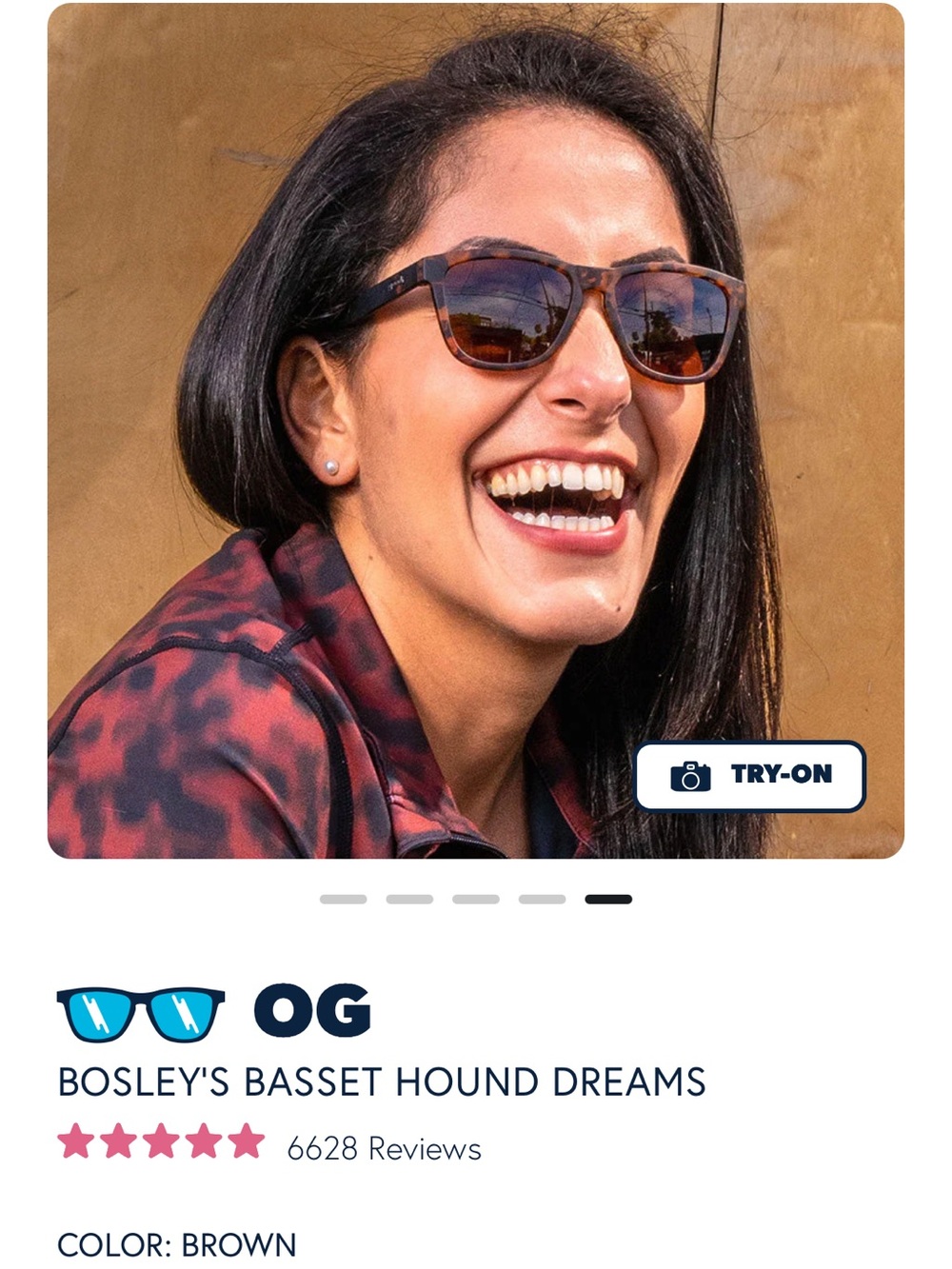 Goodr Bosley’s Basset Hound Dreams Brown Sunglasses - Picture 5 of 10